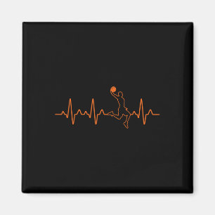 Basketbal Heartbeat Speler Ball Coach Gift Voor M Magneet