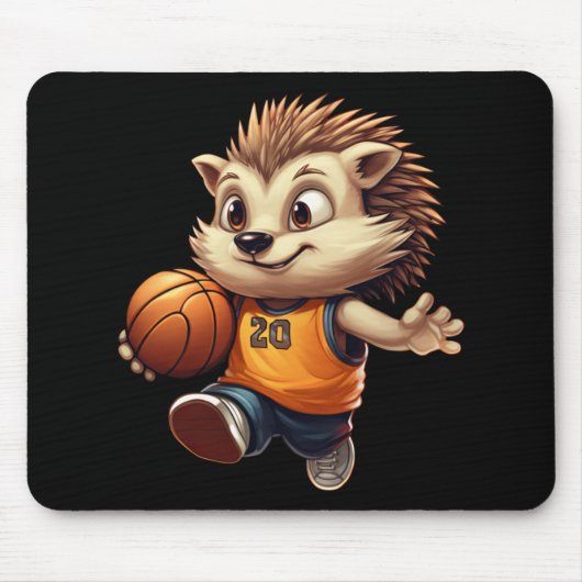 Basketbal Hedgehog 1 Muismat (Voorkant)