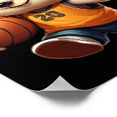 Basketbal Hedgehog 1 Poster (Hoek)