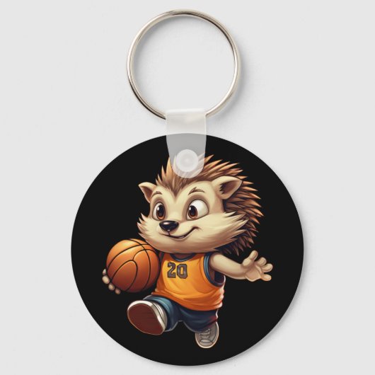 Basketbal Hedgehog 1 Sleutelhanger (Voorkant)