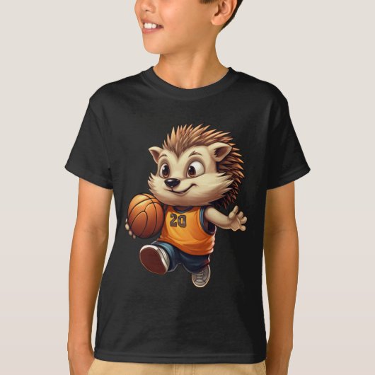 Basketbal Hedgehog 1 T-shirt (Voorkant)