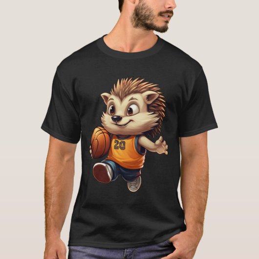 Basketbal Hedgehog 1 T-shirt (Voorkant)