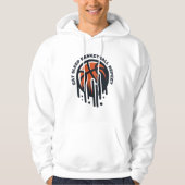 basketbal herhalen hoodie (Voorkant)