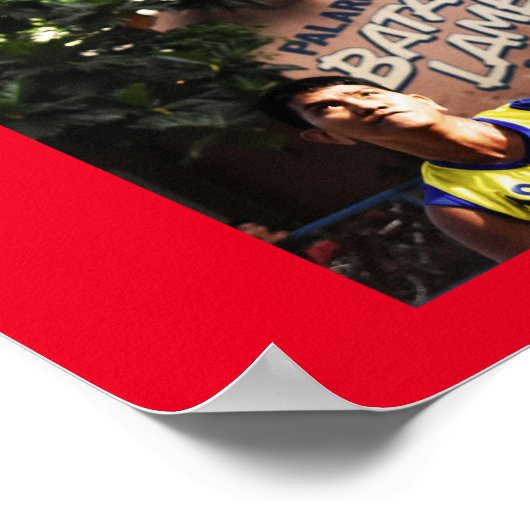 Basketbal Herinneringen Rood Foto Collage Poster (Hoek)