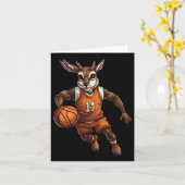 Basketbal Herten  Kaart (Gele Bloem)