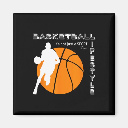 Basketbal het is een levensstijl - Basketbal Magneet (Voorkant)