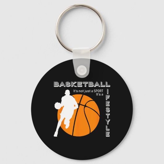 Basketbal het is een levensstijl - Basketbal Sleutelhanger (Voorkant)