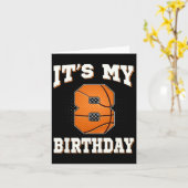 Basketbal Het is mijn 8e verjaardag 8 jaar oud jon Kaart (Gele Bloem)