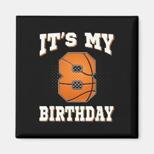 Basketbal Het is mijn 8e verjaardag 8 jaar oud jon Magneet