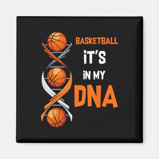 Basketbal Het zit in mijn DNA Fun Player Coach Tea Magneet (Voorkant)