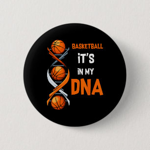 Basketbal Het zit in mijn DNA Fun Player Coach Tea Ronde Button 5,7 Cm