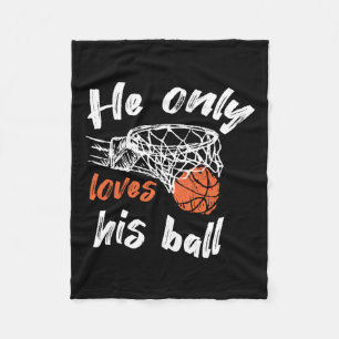 Basketbal: Hij houdt van zijn bal Fleece Deken