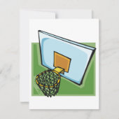 Basketbal Hoep Sport Backbord En Net Notitiekaartje (Voorkant)