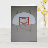 "Basketbal Hoep" Verjaardagskaart Kaart (Gele Bloem)
