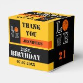 Basketbal hoepels, basketbalspeler cadeau, verjaar bedankdoosjes (Achterkant)