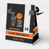 Basketbal hoepels, basketbalspeler cadeau, verjaar bedankdoosjes (Achterkant)