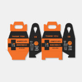 Basketbal hoepels, basketbalspeler cadeau, verjaar bedankdoosjes (Uitgevouwen)