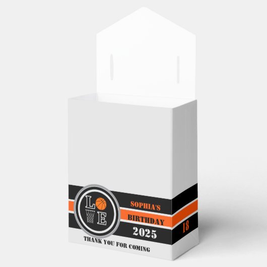 Basketbal hoepels, basketbalspeler cadeau, verjaar bedankdoosjes (Geopend)