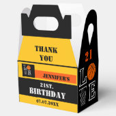 Basketbal hoepels, basketbalspeler cadeau, verjaar bedankdoosjes (Geopend)