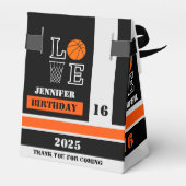 Basketbal hoepels, basketbalspeler cadeau, verjaar bedankdoosjes (Achterkant)