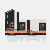 Basketbal hoepels, basketbalspeler cadeau, verjaar bedankdoosjes (Uitgevouwen)