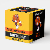 Basketbal hoepels, basketbalspeler cadeau, verjaar bedankdoosjes (Achterkant)