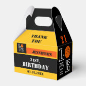 Basketbal hoepels, basketbalspeler cadeau, verjaar bedankdoosjes (Achterkant)