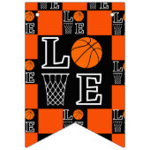 Basketbal hoepels, basketbalspeler verjaardag vlaggetjes (Eerste vlag)