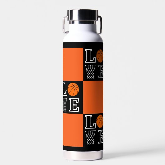 Basketbal hoepels, basketbalspeler waterfles (Voorkant)