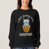 Basketbal Hond Gezichtsmasker Basketbal Franse Bul Trui (Voorkant)