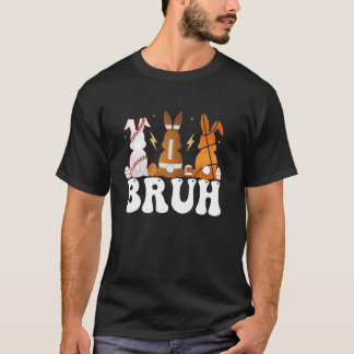 Basketbal Honkbal Voetbal Sporten Paashaas R T-shirt