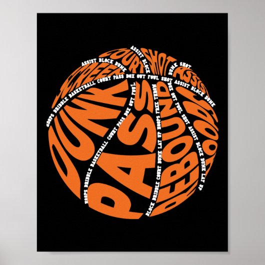 Basketbal Hoodies voor Jongens Mannen Vrouwen Meis Poster (Voorkant)