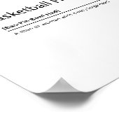 Basketbal hoofd woordenboek definitie grappig cita poster (Hoek)