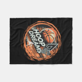 Basketbal Hoop Dreams Actief Fleece Deken (Voorkant (Horizontaal))