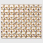 Basketbal Hoop Patroon Cadeaupapier (Vlak)
