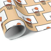Basketbal Hoop Patroon Cadeaupapier (Rol Hoek)