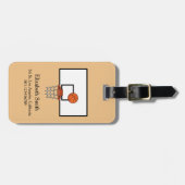 Basketbal Hoop personaliseren Bagagelabel (Voorkant horizontaal)