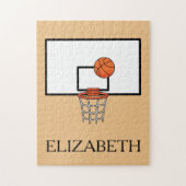 Basketbal Hoop personaliseren Legpuzzel (Verticaal)