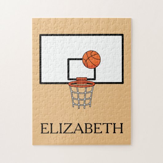 Basketbal Hoop personaliseren Legpuzzel (Verticaal)
