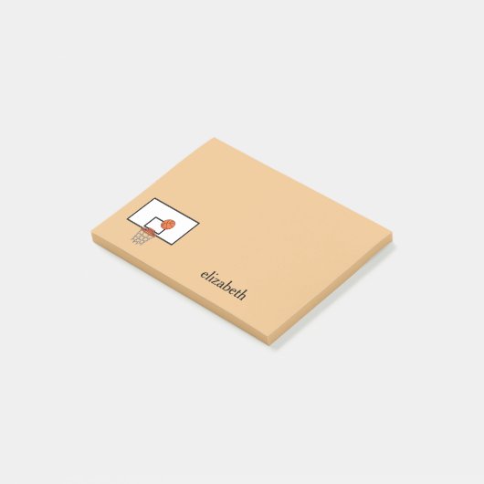 Basketbal Hoop personaliseren Post-it® Notes (Schuin)