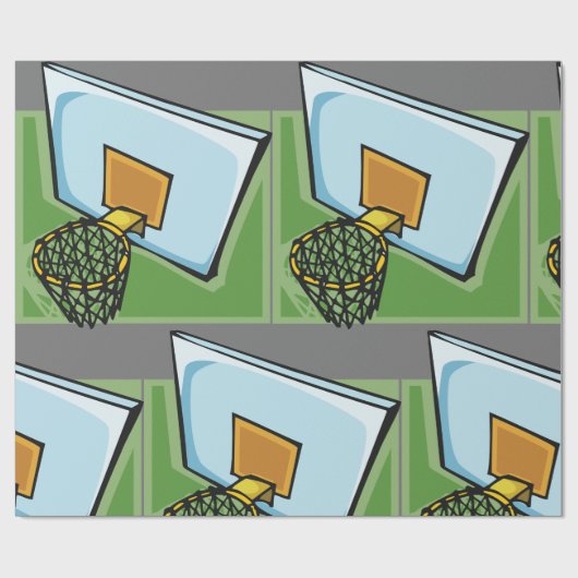 Basketbal Hoop Sport Backboard en Net Cadeaupapier (Vlak)