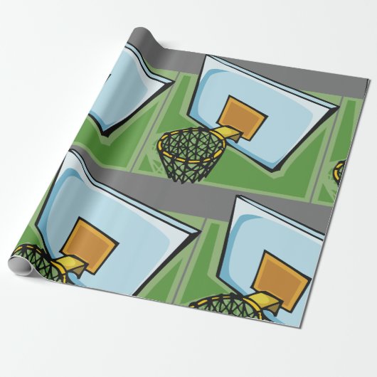 Basketbal Hoop Sport Backboard en Net Cadeaupapier (Uitgerold)