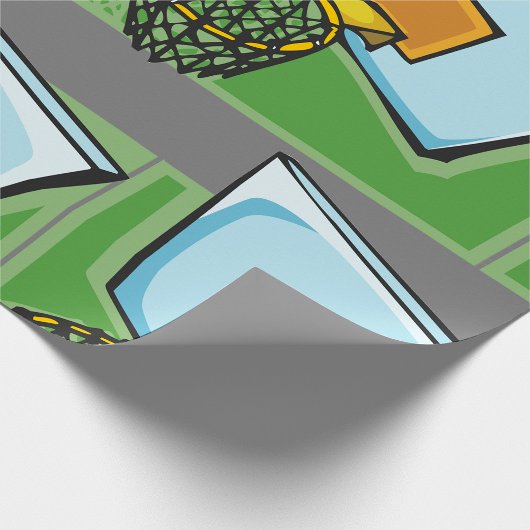 Basketbal Hoop Sport Backboard en Net Cadeaupapier