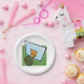 Basketbal Hoop Sport Backboard en Net Papieren Bordje (Feest)