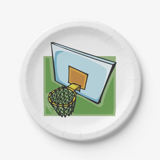 Basketbal Hoop Sport Backboard en Net Papieren Bordje (Voorkant)