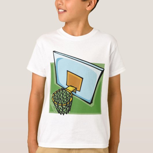 Basketbal Hoop Sport Backboard en Net T-shirt (Voorkant)