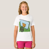 Basketbal Hoop Sport Backboard en Net T-shirt (Voorkant volledig)