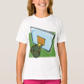 Basketbal Hoop Sport Backboard en Net T-shirt (Voorkant)