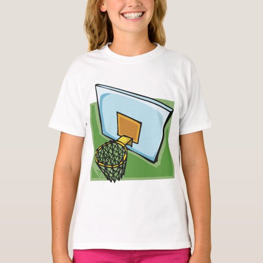 Basketbal Hoop Sport Backboard en Net T-shirt (Voorkant)