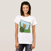 Basketbal Hoop Sport Backboard en Net T-shirt (Voorkant volledig)